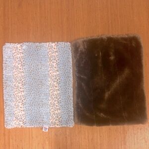 2 plush, sanitized cat mats